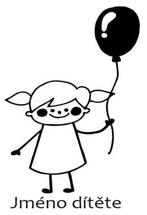 Dítě, holka s balónkem v ruce