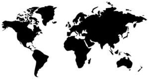 Samolepka mapa světa