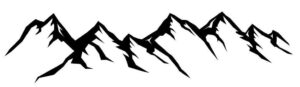 Samolepka s obrysem hory