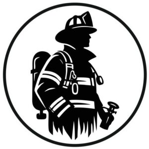 Samolepka hasič v kruhu