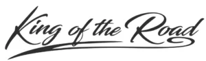 Samolepka s nápisem King of the road