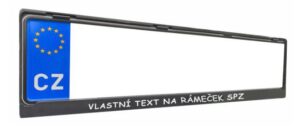 Vlastní text na rámeček SPZ